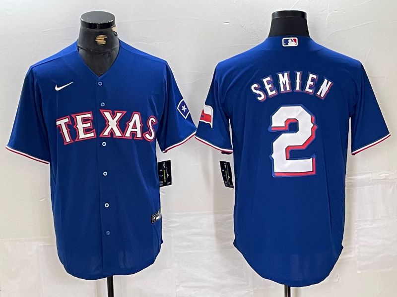 Men Texas Rangers 2 Semien Nike Game 2024 MLB Jersey style 1